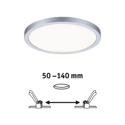 Areo VariFit Round LED Recessed Panel 175mm Neutral White - Chrome