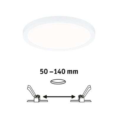 Areo VariFit Round LED Recessed Panel 175mm Neutral White - White