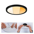 Areo VariFit Round LED Recessed Panel 175mm 3 Step Dim To Warm - Black