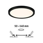 Areo VariFit Round LED Recessed Panel 175mm 3 Step Dim To Warm - Black