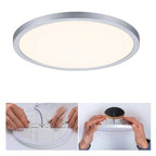 Areo VariFit Round LED Recessed Panel 230mm Warm White - Chrome