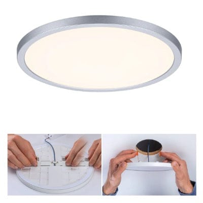 Areo VariFit Round LED Recessed Panel 230mm Warm White - Chrome