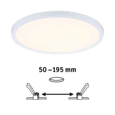 Areo VariFit Round LED Recessed Panel 230mm Warm White - White