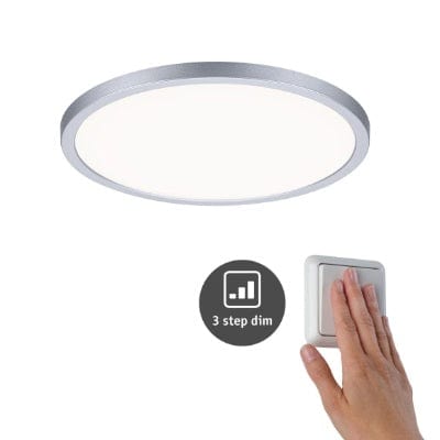 Areo VariFit Round LED Recessed Panel 230mm Neutral White - Chrome