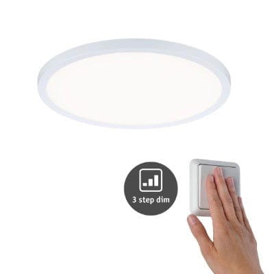 Areo VariFit Round LED Recessed Panel 175mm Neutral White Dimmable - White