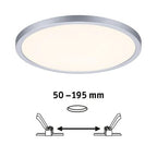 Areo VariFit Round LED Recessed Panel 230mm 3 Step Dim To Warm - Chrome