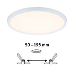 Areo VariFit Round LED Recessed Panel 230mm 3 Step Dim To Warm - White