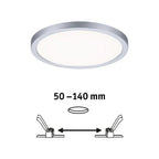 Areo VariFit Round LED Recessed Panel 175mm Neutral White Dimmable - Chrome