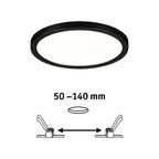 Areo VariFit Round LED Recessed Panel 175mm Neutral White Dimmable - Black
