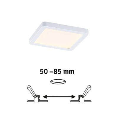 Areo VariFit Square LED Recessed Panel 118x118mm Neutral White - White