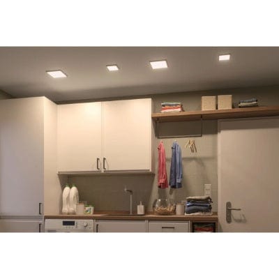 Areo VariFit Square LED Recessed Panel 118x118mm Warm White - White