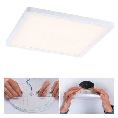 Areo VariFit Square LED Recessed Panel 230x230mm Warm White - White