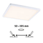 Areo VariFit Square LED Recessed Panel 230x230mm Warm White - White