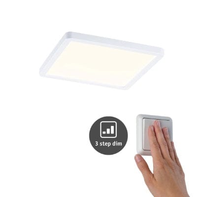 Areo VariFit Square LED Recessed Panel 175x175mm Warm White Dimmable - White