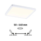Areo VariFit Square LED Recessed Panel 175x175mm Warm White Dimmable - White