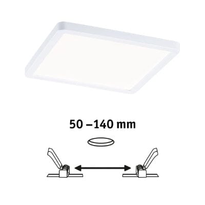 Areo VariFit Square LED Recessed Panel 175x175mm Neutral White Dimmable - White