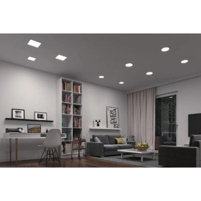 Areo VariFit Square LED Recessed Panel Smart Home Zigbee 175x175mm Tunable White - Black