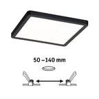 Areo VariFit Square LED Recessed Panel Smart Home Zigbee 230x230mm Tunable White - Black