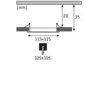 Square LED Recessed Panel IP44 165x165mm Neutral White - White