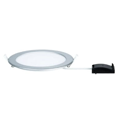 Round LED Recessed Panel IP44 170mm Warm White - Chrome