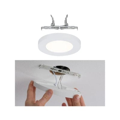 Round LED Recessed Panel Cover-it Promo 116mm Warm White - White