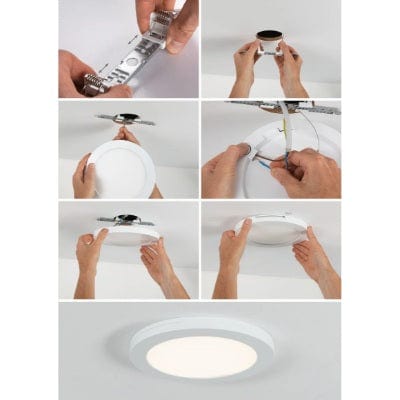 Round LED Recessed Panel 2in1 Cover-it 330mm Neutral White - White With Motion Sensor
