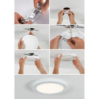 Round LED Recessed Panel 2in1 Cover-it 330mm Neutral White - White With Motion Sensor