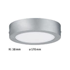 Lunar Round LED Panel 170mm Warm White - Chrome