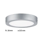 Lunar Round LED Panel 225mm Warm White - Chrome