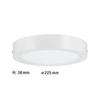 Lunar Round LED Panel 225mm Warm White - White