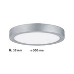 Lunar Round LED Panel 300mm Warm White - Chrome