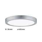 Lunar Round LED Panel 400mm Warm White - Chrome