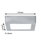 Lunar Square LED Panel 170x170mm Warm White - Chrome