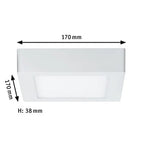 Lunar Square LED Panel 170x170mm Warm White - White