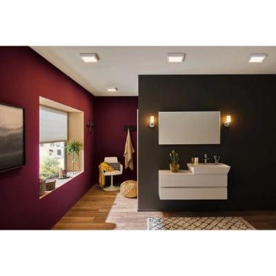 Lunar Square LED Panel 170x170mm Warm White - White