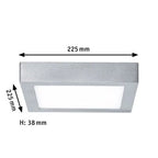 Lunar Square LED Panel 225x225mm Warm White - Chrome