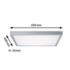 Lunar Square LED Panel 600x600mm Warm White - Chrome