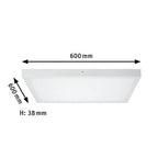 Lunar Square LED Panel 600x600mm Warm White - White
