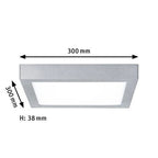 Lunar Square LED Panel 300x300mm Warm White - Chrome