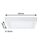 Lunar Square LED Panel 400x400mm Warm White - Chrome