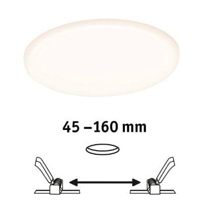 VariFit Veluna Round LED Recessed Panel IP44 185mm Warm White