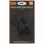 NGT Matt Black Size 8 Swivels