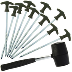 NGT Bivvy 10 Peg Set With Mallet