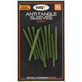 NGT Tail Rubbers Short Half Green, 10pc per Pack