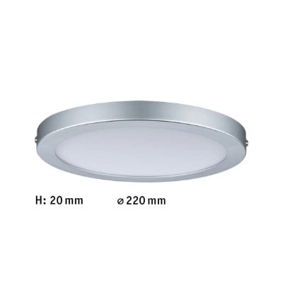 Atria Round LED Panel 220mm Warm White - Chrome