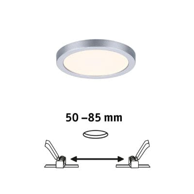 Areo VariFit Round LED Recessed Panel 118mm Warm White - Chrome
