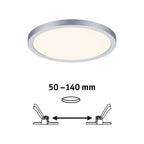 Areo VariFit Round LED Recessed Panel 175mm Warm White - Chrome