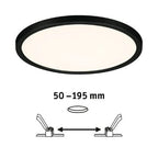 Areo VariFit Round LED Recessed Panel 230mm 3 Step Dim To Warm - Black