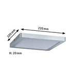 Atria Square LED Panel 220x220mm Warm White - Chrome