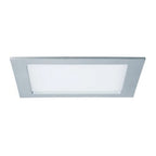 Square LED Recessed Panel IP44 220x220mm Neutral White - Chrome